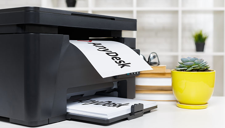 anydesk remote printing